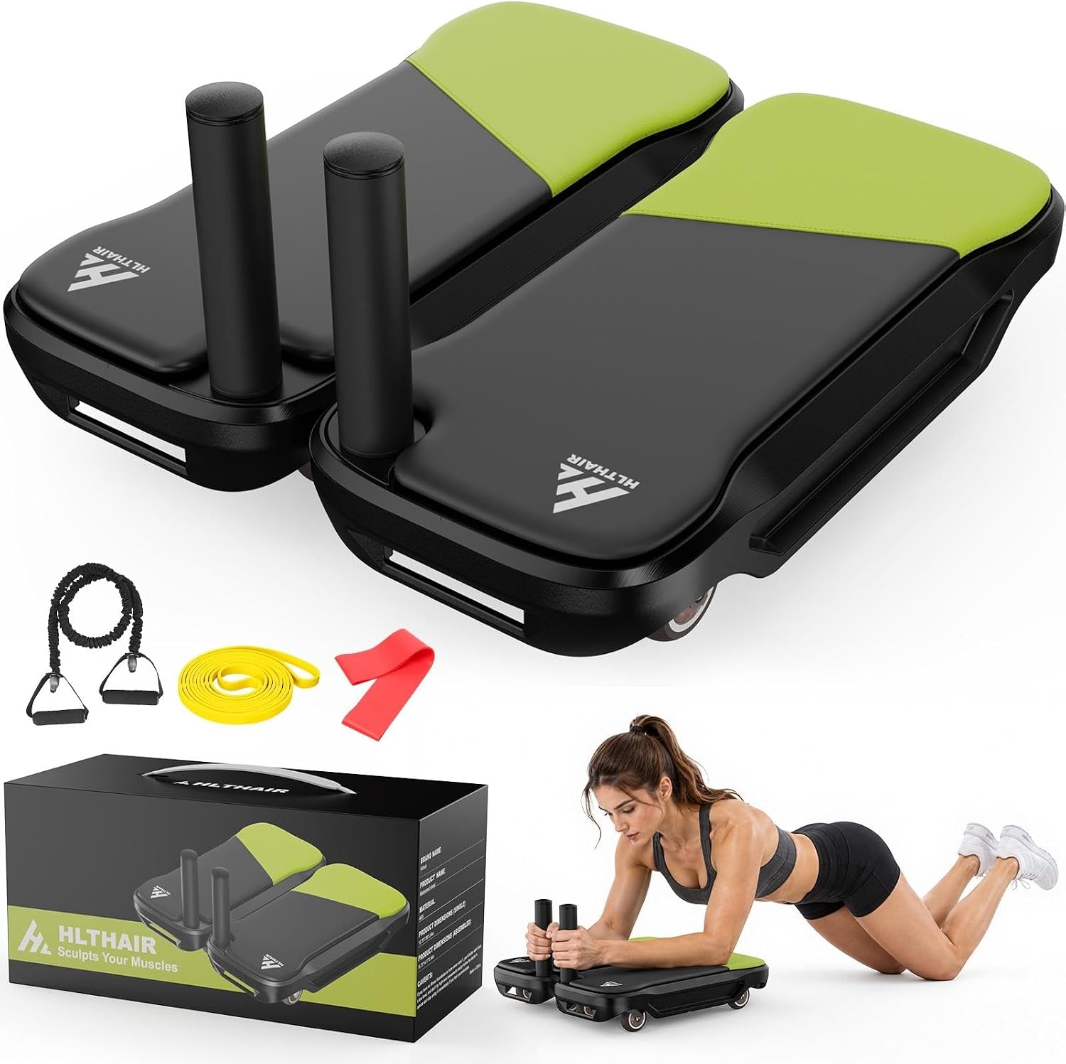 Ab Roller Wheel With Elbow Support - Alat Latihan Otot Perut dengan Roda