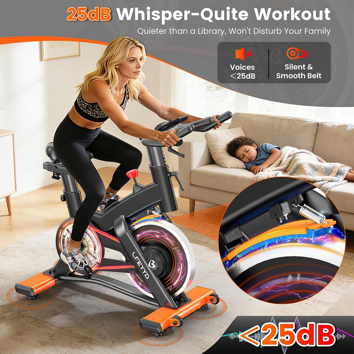 Sepeda Statis Pooboo, Sepeda S - Exercise Bike Magnetic Resistance ulasan dan harga