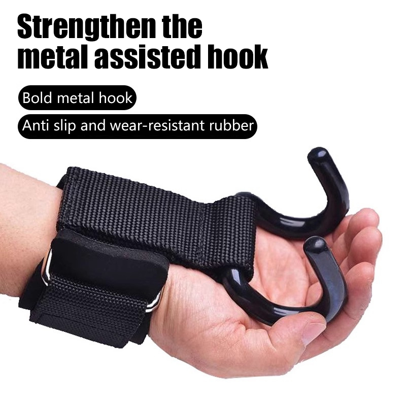 【F】2 Buah Pengait untuk Angkat - Wrist Wraps Weightlifting Support ulasan dan harga