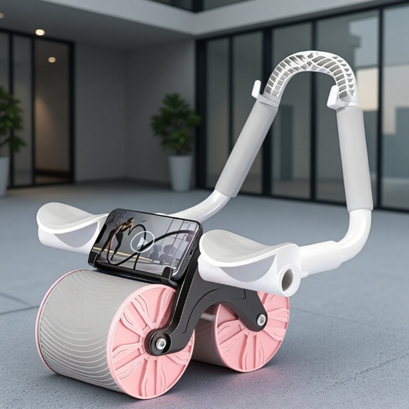 Alat Latihan Otot Perut Otomat - Ab Roller Wheel With Elbow Support ulasan dan harga