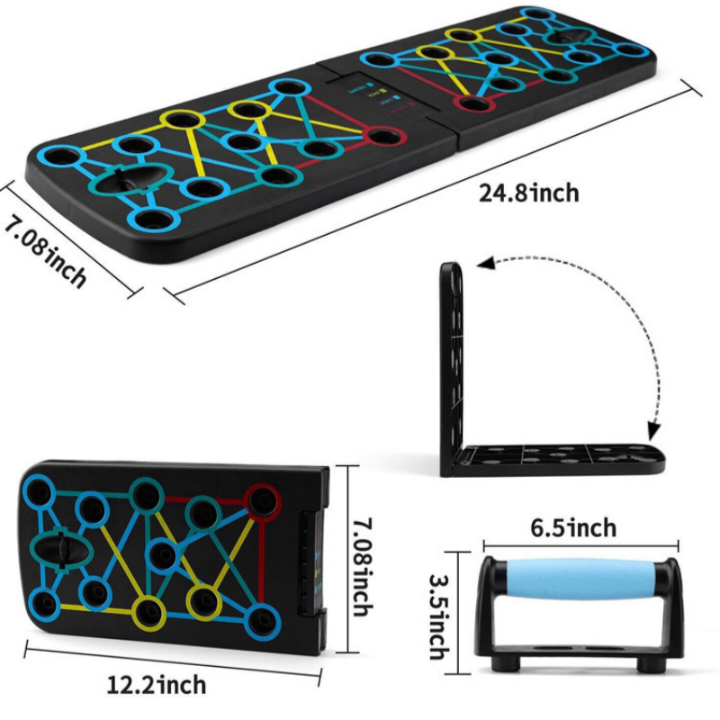 Set Papan Latihan Berbaring, P - Push Up Board Foldable Multi Function ulasan dan harga