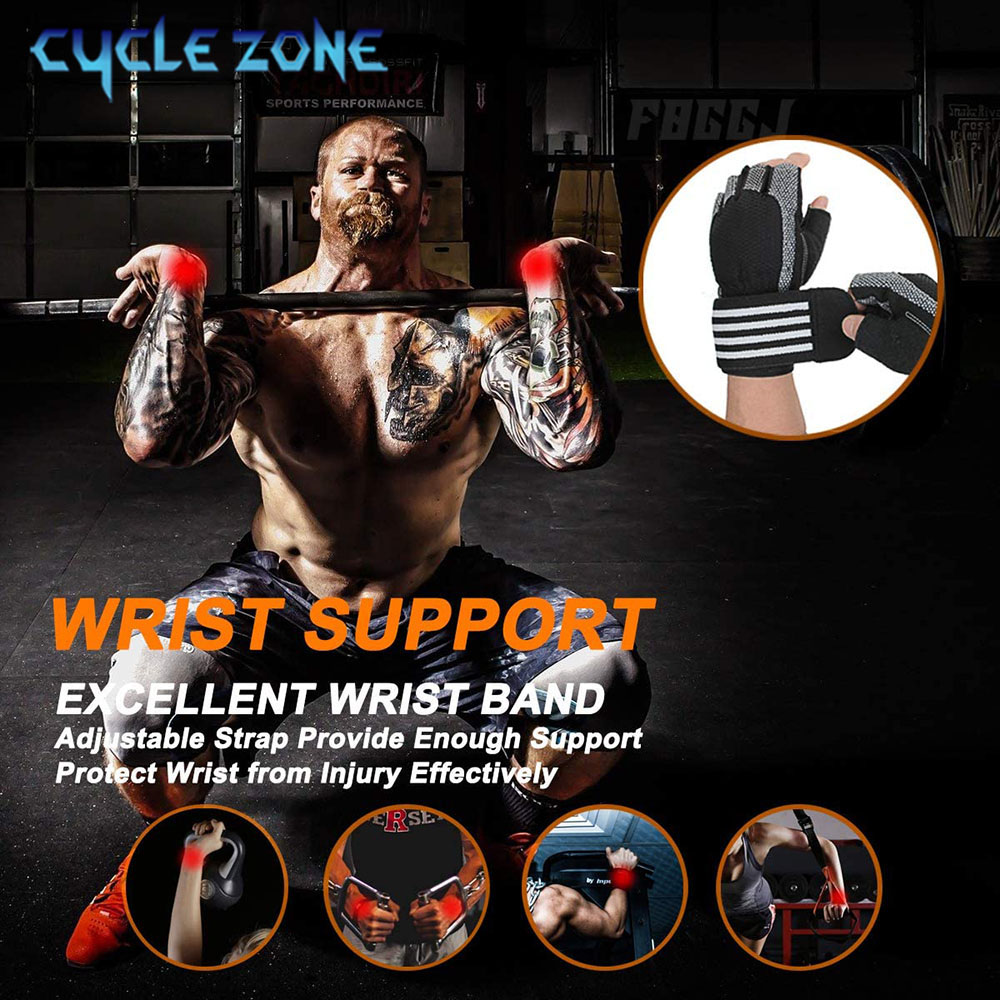 1 Pasang Sarung Tangan Fitness - Wrist Wraps Weightlifting Support ulasan dan harga